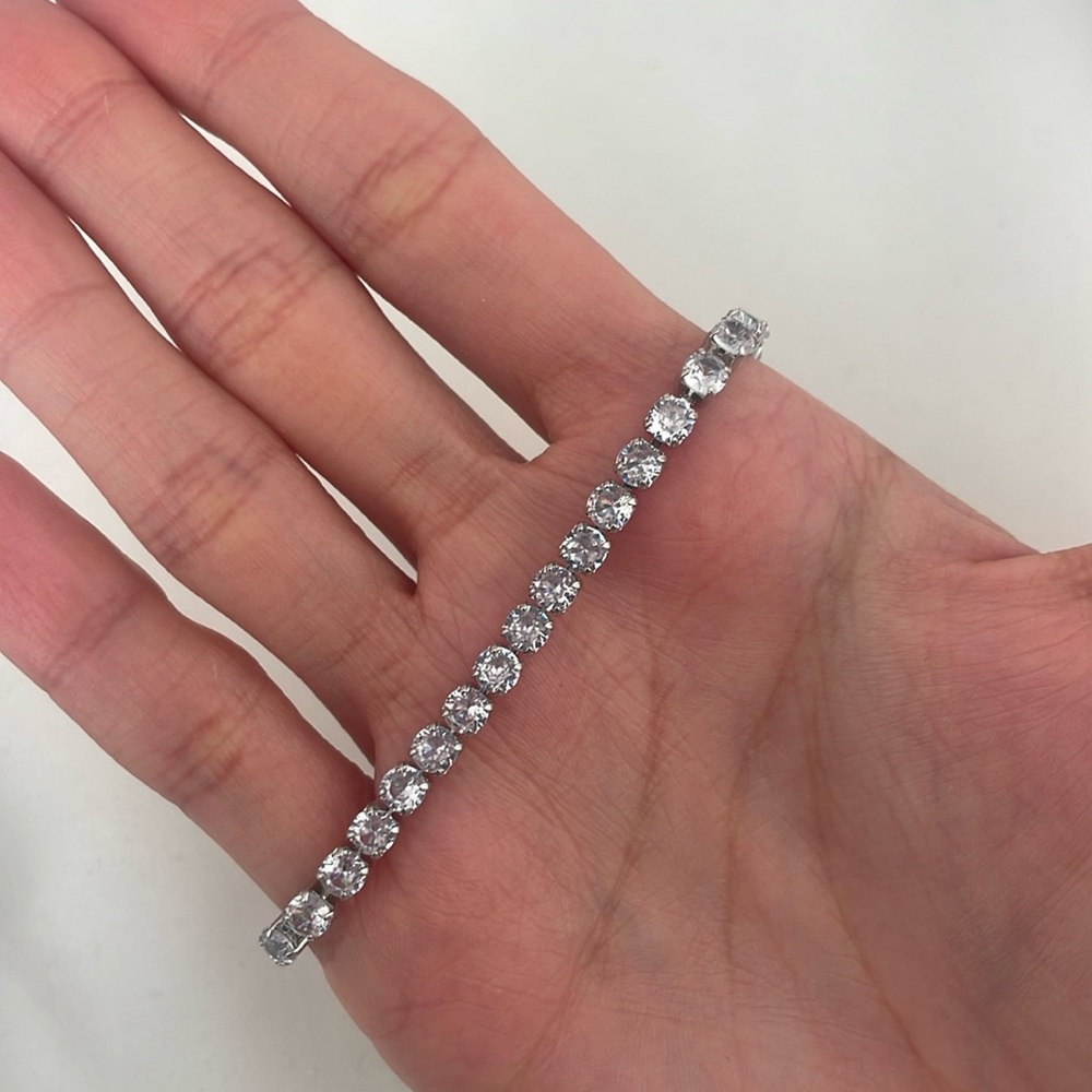 Iced Out 4mm Crystal Tennis Bracelet